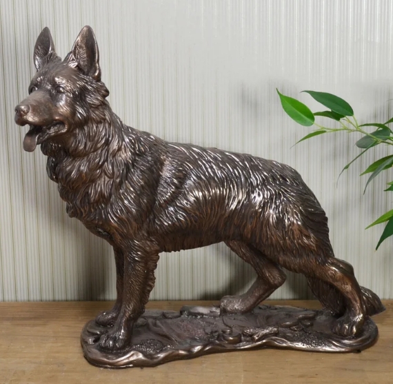 bronze dog statues